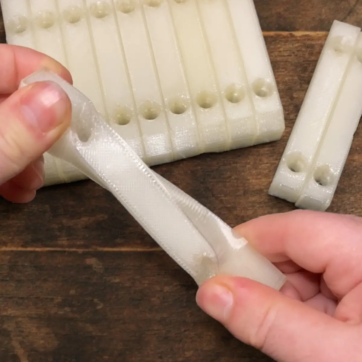 Exemple de pièce souple fabriquée en impression 3D