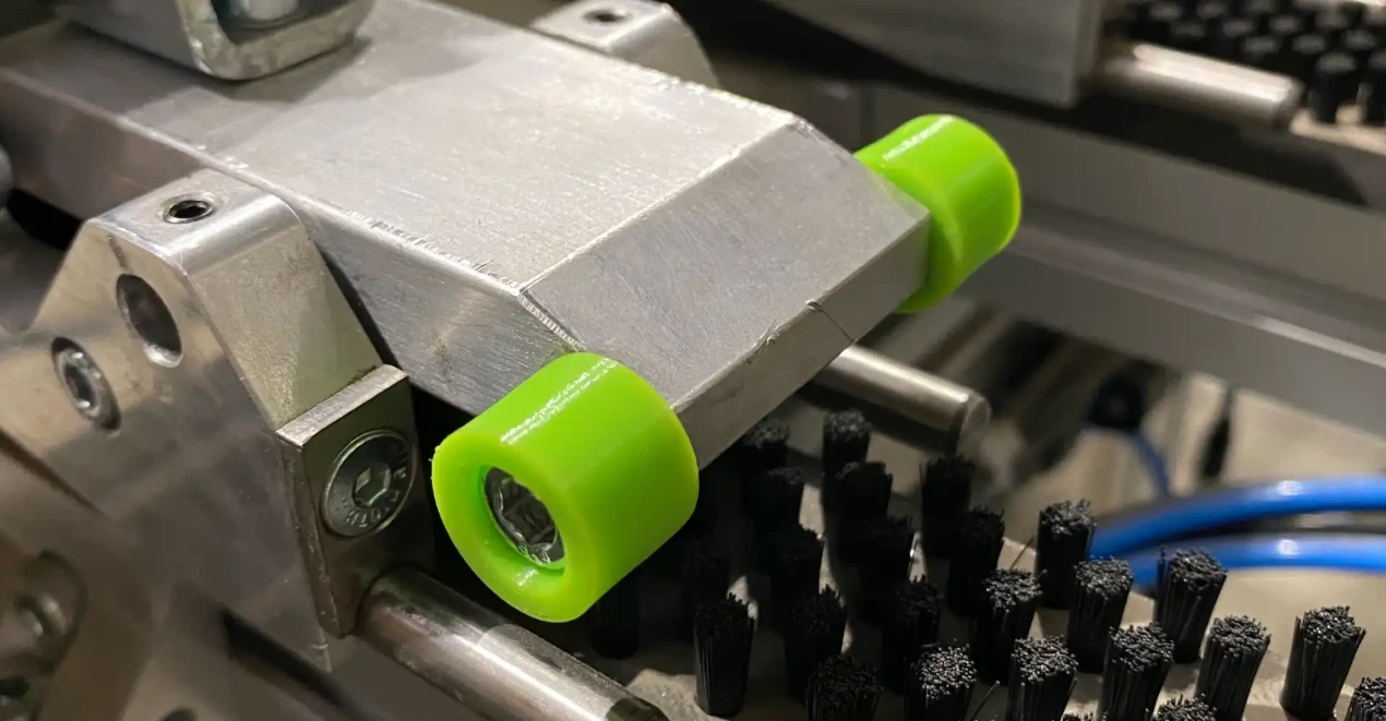 Pièce souple technique en TPU imprimée en 3D sur une machine industrielle